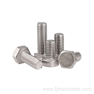 SS316 DIN933 Stainless Steel A4-70 Hex Bolt